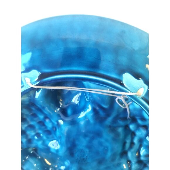 Ceramic raised fruit hanging plate Inarco blue Vintage - Picture 5 of 10